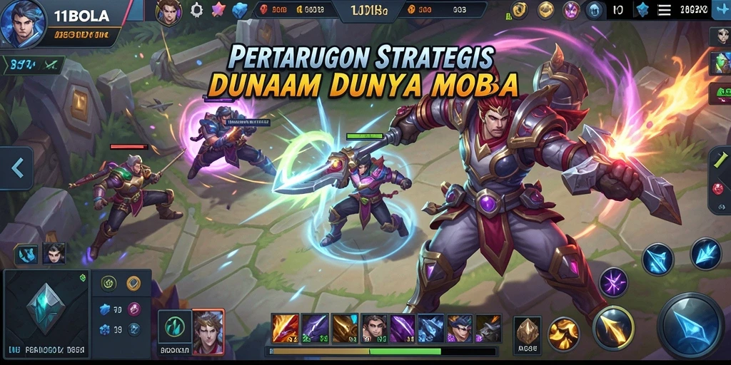 Screenshot gameplay 11BOLA dengan aksi seru di arena pertempuran.