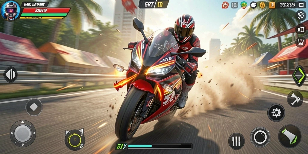Gameplay seru balapan motor di 5RT.