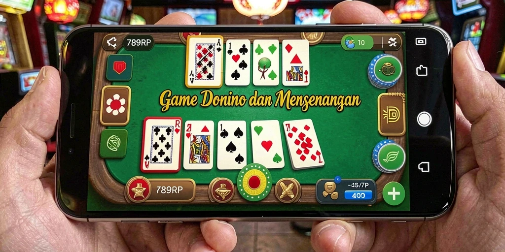 Tangkapan layar utama 789RP menampilkan suasana permainan Domino yang seru.