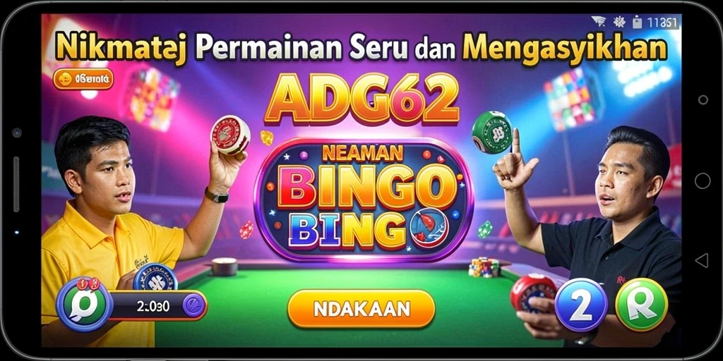 Tampilan menarik dari gameplay ADG62 dengan elemen Bingo yang interaktif.