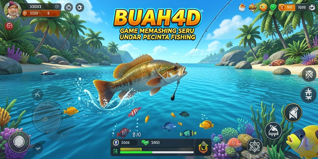 Gameplay BUAH4D yang menarik dengan berbagai lokasi memancing.