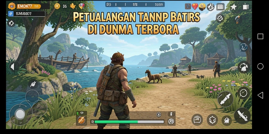 Tangkapan layar EMON77 menunjukkan dunia terbuka yang menakjubkan.