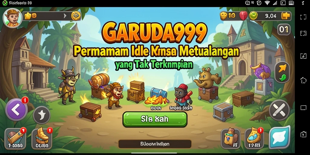 Tampilan gameplay menarik dari GARUDA999 dengan berbagai karakter Idle.