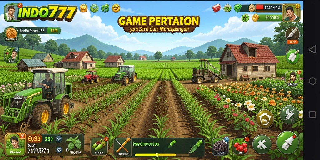 Gameplay menarik dengan suasana pertanian yang alami.