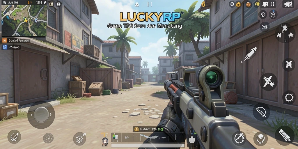 Tampilan screenshot gameplay <strong>LUCKYRP</strong> yang penuh aksi dan strategi.