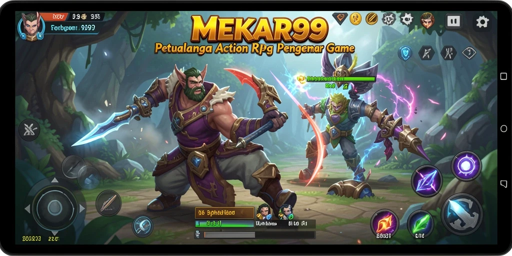 Tampilan gameplay MEKAR99 yang menakjubkan dan mendebarkan.