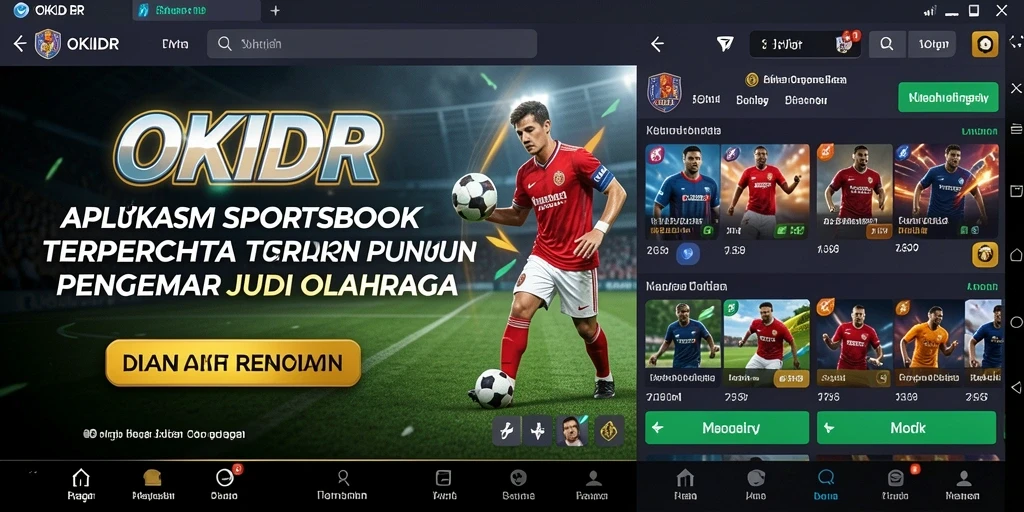 Tampilan menarik dari gameplay OKIDR dalam taruhan olahraga.