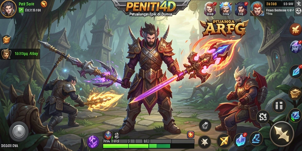 Tangkapan layar gameplay PENITI4D yang menampilkan aksi pertempuran ARPG.