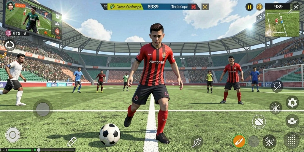 Screenshot S9S9 menampilkan aksi seru dalam olahraga.