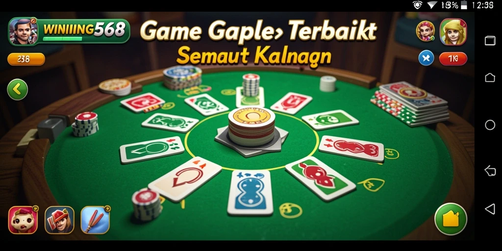 Tampilan seru gameplay Gaple di WINNING568.