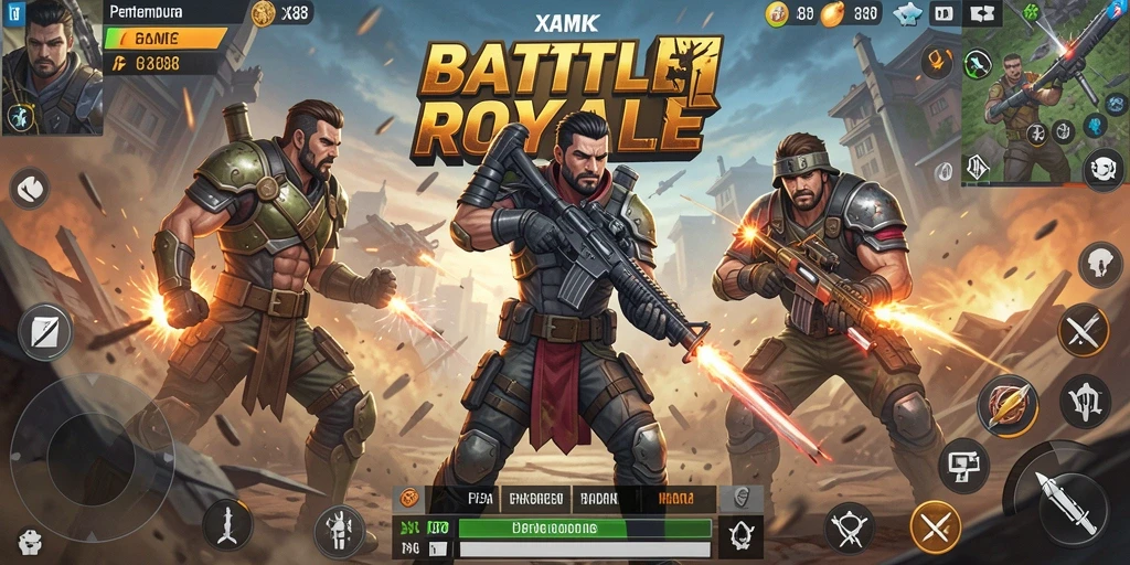 Screenshot gameplay X88 menunjukkan aksi pertempuran yang mendebarkan.