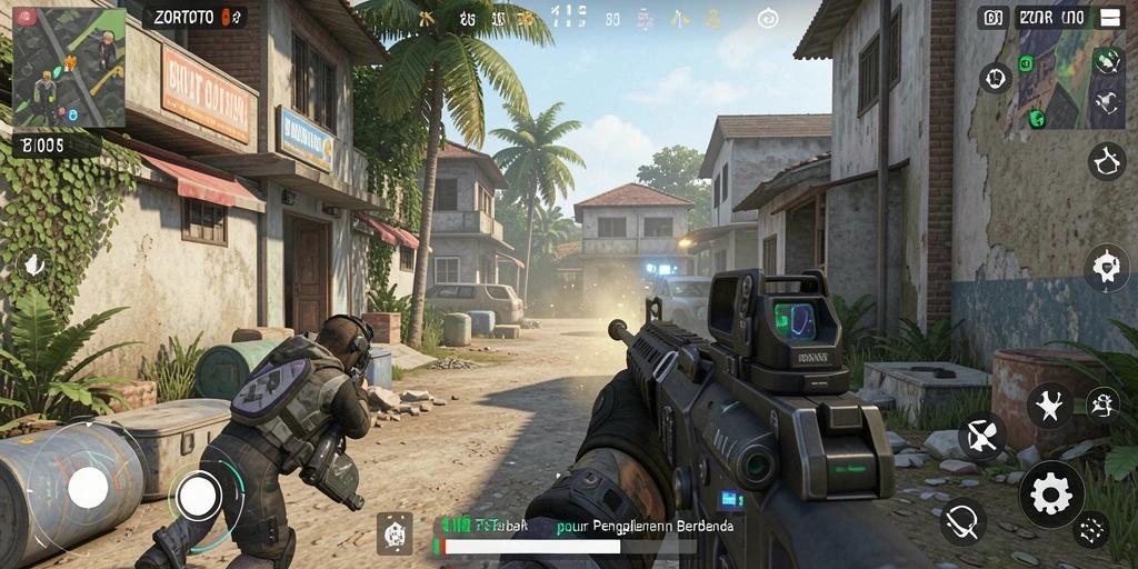 Gameplay ZORTOTO yang intens dan mendebarkan dalam aksi FPS.